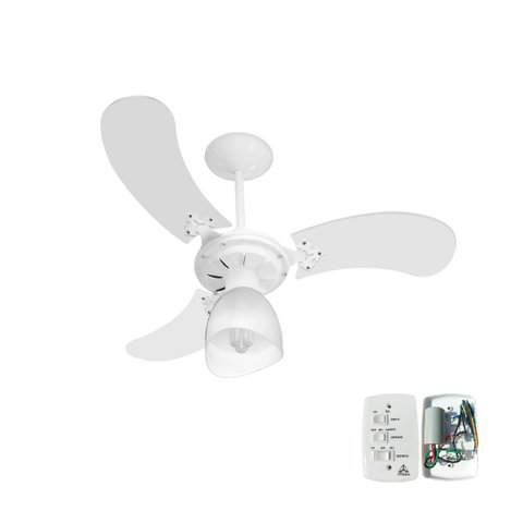 Ventilador Teto Super Baby Colors 3 Pás Mdf Branco 220v Venti-delta