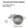 Jogo com 3 Panelas de Pedra Sabão + Brinde São José - 3