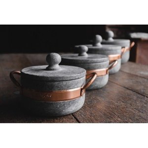 Jogo com 3 Panelas de Pedra Sabão + Brinde São José