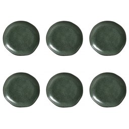 Conjunto de Pratos de Sobremesa 06 Peças Orgânico Arauco Porto Brasil Conj Pratos Sobremesa Orgânico - 1