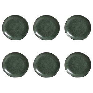Conjunto de Pratos de Sobremesa 06 Peças Orgânico Arauco Porto Brasil Conj Pratos Sobremesa Orgânico