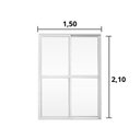 Ver imagem 2 de Porta de Alumínio 210x150cm 2 Folhas Hale Esquadrias