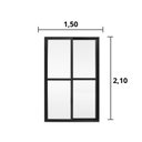 Ver imagem 2 de Porta de Alumínio 150x210cm 2 Folhas Hale Esquadrias