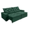 SOFÁ MONACO RETRATIL E RECLINAVEL 2,52 MTS SUEDE VERDE SD ESTOFADOS - 1