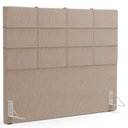 Ver imagem 3 de Kit Cabeceira Cama Box Queen 160cm com Calçadeira Roma W01 Linho Bege Escuro - Lyam Lyam Decor