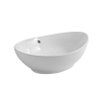 Cuba Banheiro Oval Ceramica de Sobrepor com Valvula, 60x37 Mx213 Cor:branco - 1