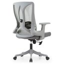 Ver imagem 4 de Cadeira Escritório Nr-17 Giratória Diretor Blm768d Blume Tela Mesh Cinza Base Rodizio Nylon