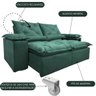 Sofá Reclinável Retrátil Confortavel Macio Athenas 2,00m Cor:Verde - 2
