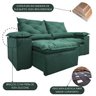 Sofá Reclinável Retrátil Confortavel Macio Athenas 2,00m Cor:Verde - 3