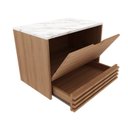 Ver imagem 4 de Gabinete Suspenso para Banheiro BN3613 Laranja/Amêndoa/Mármore Branco