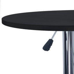 Mesa alta bar bistro Apollo redonda 60 cm tampo madeira ajustável - 3