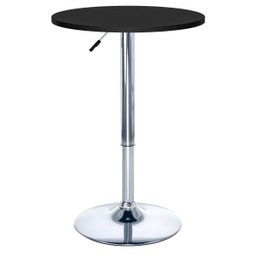Mesa alta bar bistro Apollo redonda 60 cm tampo madeira ajustável - 1