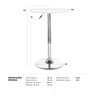 Mesa alta bar bistro Apollo redonda 60 cm tampo madeira ajustável - 5