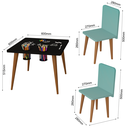 Ver imagem 4 de Conjunto de Mesa Infantil com 2 Cadeirinhas em MDF:Menta
