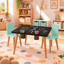 Ver imagem 2 de Conjunto de Mesa Infantil com 2 Cadeirinhas em MDF:Menta