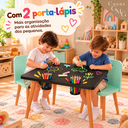 Ver imagem 5 de Conjunto de Mesa Infantil com 2 Cadeirinhas em MDF:Menta