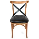 Ver imagem 2 de 2 Cadeiras Madeira Estofada Mesa Jantar Moderna Alta Qualidade Varanda Sacada