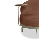 Ver imagem 6 de Poltrona Giratoria Glamour 704 Organica Linho Boucle 3303 Ezz
