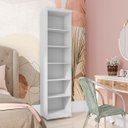 Ver imagem 2 de Armário Multiuso 2 Portas Sabrina 60cm Organizador MDP Amêndoa/Branco Lavanderia Quarto Cozinha