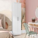 Ver imagem 1 de Armário Multiuso 2 Portas Sabrina 60cm Organizador MDP Amêndoa/Branco Lavanderia Quarto Cozinha