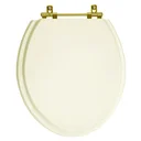 Ver imagem 1 de Assento Sanitário Poliéster Izy Creme para vaso Deca Com Ferragem Dourada