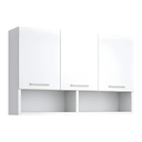 Ver imagem 6 de Armário Aéreo Cozinha Itália 3 Portas Moderno Branco