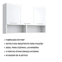 Ver mais imagens de Armário Aéreo Cozinha Itália 3 Portas Moderno Branco