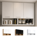 Ver imagem 5 de Armário Aéreo Cozinha Itália 3 Portas Moderno Branco