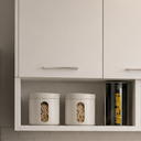 Ver imagem 3 de Armário Aéreo Cozinha Itália 3 Portas Moderno Branco