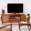 Ver imagem 2 de Rack para Tv em Madeira Maciça 1 Gaveta 2 Portas e Nicho 3008 Viena - Pinhão