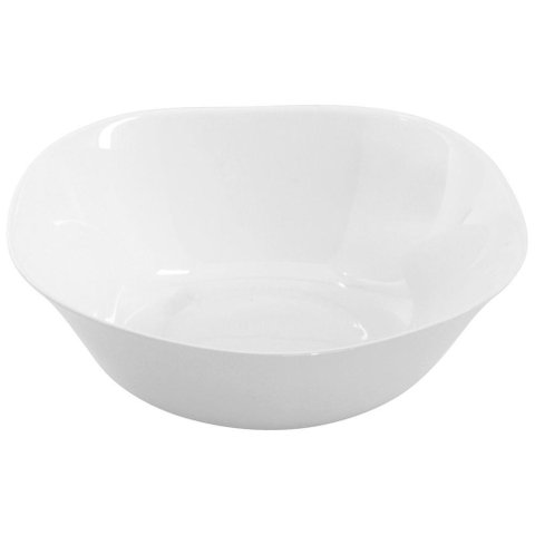 Kit 2 Saladeiras Tigelas 20cm Branca 1 Litro Opalina de Vidro