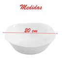 Ver imagem 2 de Kit 2 Saladeiras Tigelas 20cm Branca 1 Litro Opalina de Vidro