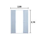 Ver imagem 2 de Porta de Alumínio Veneziana 210x200cm 6 Folhas Hale Esquadrias