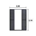 Ver imagem 2 de Porta de Alumínio Veneziana 210x200cm 6 Folhas Hale Esquadrias