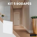 Ver imagem 3 de Kit 5 Rodapés de Poliestireno Arquitech 51010 Frisado 10cm 2,40m Branco