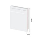 Ver imagem 4 de Kit 5 Rodapés de Poliestireno Arquitech 51010 Frisado 10cm 2,40m Branco