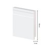 Kit 5 Rodapés de Poliestireno Arquitech 51010 Frisado 10cm 2,40m Branco - 4