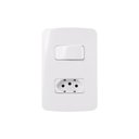 Ver imagem 1 de Interruptor Paralelo 10a e Tomada 2p+t 10a Margirius B3 com Placa 4x2 Branco