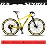 Bicicleta MTB RX Sport Aro 29 Quadro 17 com 9 Marchas Sunrace Freio Hidráulico Amarelo Neon - - 2