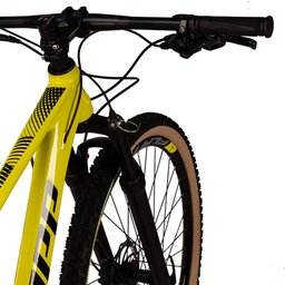 Bicicleta MTB RX Sport Aro 29 Quadro 17 com 9 Marchas Sunrace Freio Hidráulico Amarelo Neon - - 5 Bicicleta MTB RX Sport Aro 29 Quadro 17 com 9 Marchas Sunrace Freio Hidráulico Amarelo Neon - - 5