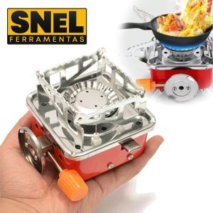 Fogareiro Portátil para Acampamento Mini Fogão a Gás Snel Camping