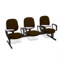 Ver imagem 1 de Cadeira em Longarina para Escolas Linha Uno Marrom