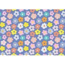 Ver imagem 2 de Tapete Infantil Emborrachado Antiderrapante Divertido 95cmx130cm Flowers