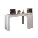 Ver imagem 1 de Mesa Escrivaninha Penteadeira Canto Camarim com Espelho:branco