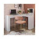 Ver imagem 2 de Mesa Escrivaninha Penteadeira Canto Camarim com Espelho:branco