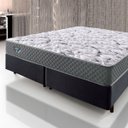 Ver imagem 2 de Cama Box Queen Size 158x198 Alpha Cinza com Colchão Mola Ensacada