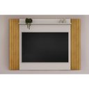 Ver imagem 1 de Home P/ Tv até 60 Pol Trend Ripado Extensível 108x160 Cm Freijó/off White - Dj Móveis