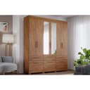 Ver imagem 1 de Guarda Roupa Casal 6 Portas e 5 Gavetas C/ Espelho Porto Cinamomo - Panan