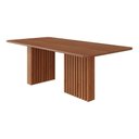 Ver imagem 1 de Mesa de Sala Jantar Ester C/ Tampo Madeirado 210x100cm Cinamomo - Cimol