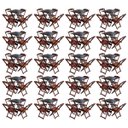 Ver imagem 1 de Kit 20 Jogos de Mesa com 4 Cadeiras de Madeira Dobrável 60x60 Ideal para Bar e Restaurante - Imbuia